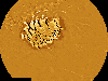 Область вблизи Южного полюса Марса (снимок Маринера 9).